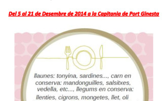 El CN Garraf i Port Ginesta s’adhereixen a la recollida d’aliments que fa Caritas aquest Nadal