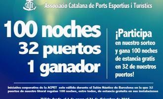 La ACPET sortea 100 noches de amarre gratuitas durante el Salón Náutico de Barcelona