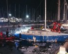 Simulacre d’incendi al Port Olímpic i al CN Sant Feliu de Guíxols