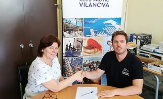 La Escuela la Arjau y el Club Náutico Vilanova firman un convenio por la actividad de Deporte Azul Escolar