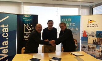 Firma del convenio de la Liga Vela Catalana