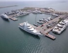 La explanada del área técnica para grandes esloras de Vilanova Grand Marina, a punto