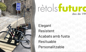 Aparcabicis de Rètols Futura: funcionalitat, disseny i una resolució amable amb el entorn