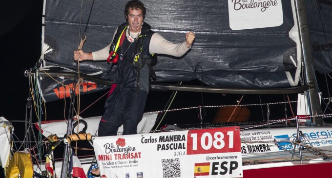 Carlos Manera (CN Port de la Selva), 2° de la Mini Transat 2023 en categoría Proto