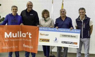 El CN L’Escala y Jotun–Olympia Grup recaudan 1.000 euros para la campaña ‘Mójate por la Esclerosis Múltiple’