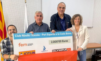 El CN l’Escala aporta 2000 euros para la esclerosis múltiple