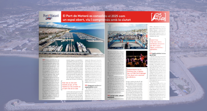 Capgròs: “Con más de 200.000 visitantes anuales, el Puerto ya se ha convertido en un barrio más de Mataró”