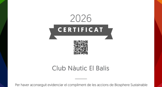 El CN El Balís renova la Certificació Biosphere consolidant el seu compromís amb la sostenibilitat